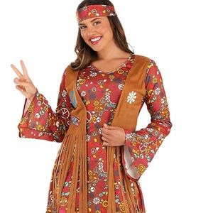 Halloween costume Fun World Peace and Love Hippie Adult Women's Costume